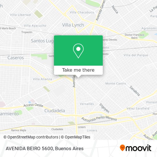 AVENIDA BEIRO 5600 map