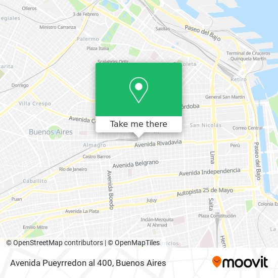 Avenida Pueyrredon al 400 map