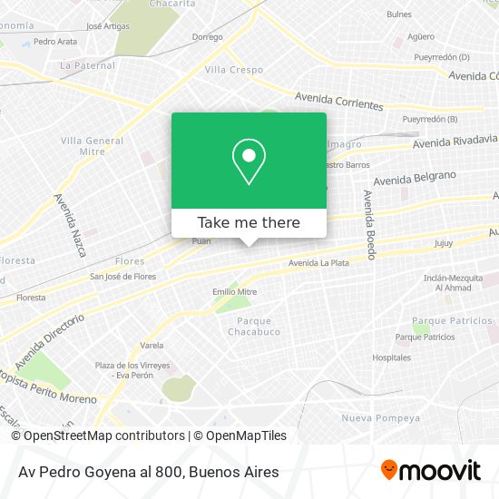 Av Pedro Goyena al 800 map