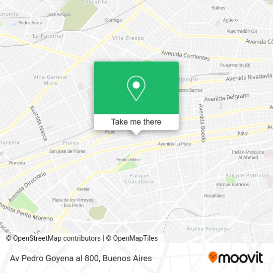 Mapa de Av Pedro Goyena al 800