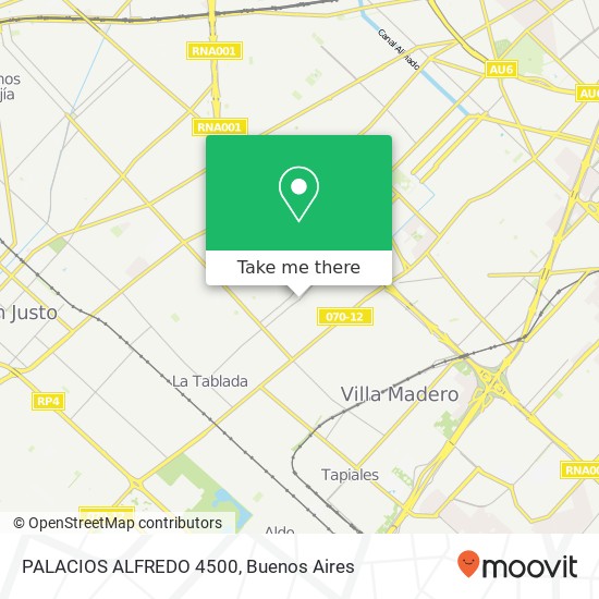 PALACIOS ALFREDO 4500 map