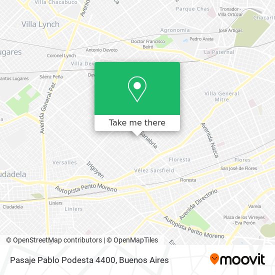 Pasaje Pablo Podesta 4400 map