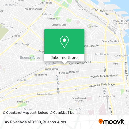 Av  Rivadavia al 3200 map