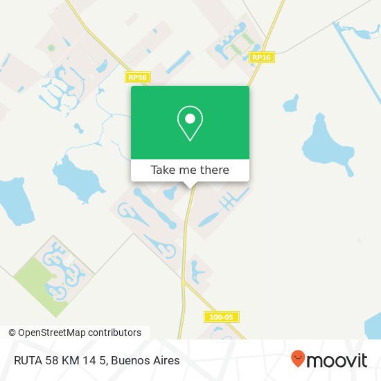 RUTA 58   KM 14 5 map