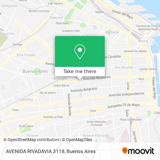 AVENIDA RIVADAVIA 3118 map