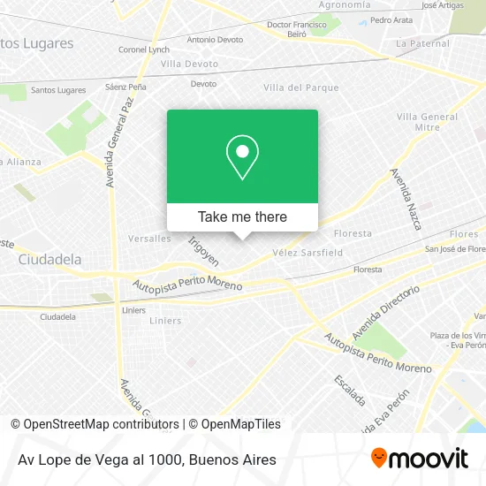 Mapa de Av Lope de Vega  al 1000