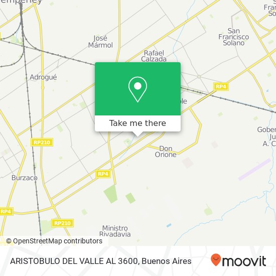 Mapa de ARISTOBULO DEL VALLE AL 3600