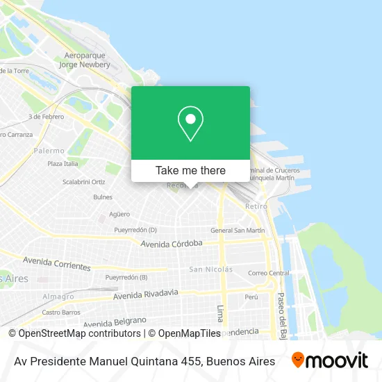 Mapa de Av  Presidente Manuel Quintana 455