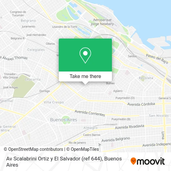 Av Scalabrini Ortiz y El Salvador  (ref 644) map