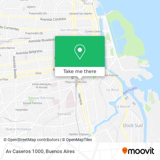 Mapa de Av  Caseros 1000