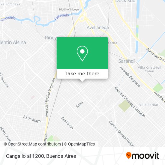 Mapa de Cangallo al 1200