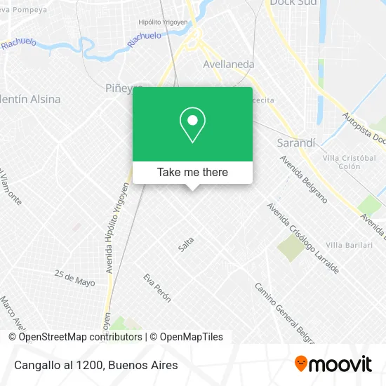 Cangallo al 1200 map