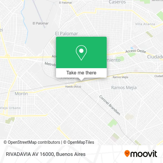 RIVADAVIA  AV 16000 map