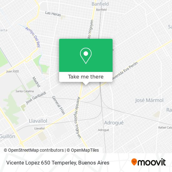 Vicente Lopez 650  Temperley map