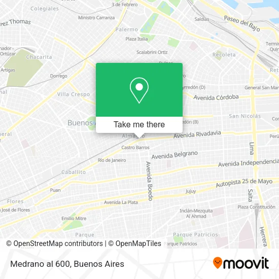 Mapa de Medrano al 600