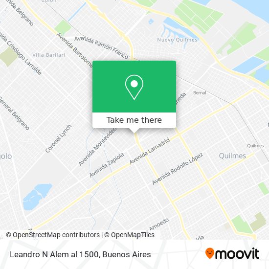 Leandro N  Alem al 1500 map