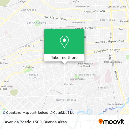 Avenida Boedo 1500 map