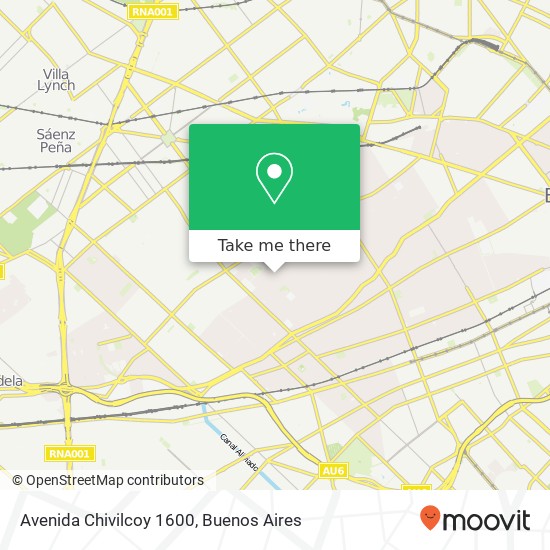 Mapa de Avenida Chivilcoy 1600
