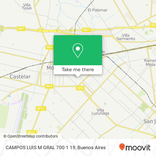 CAMPOS  LUIS M GRAL 700 1 19 map