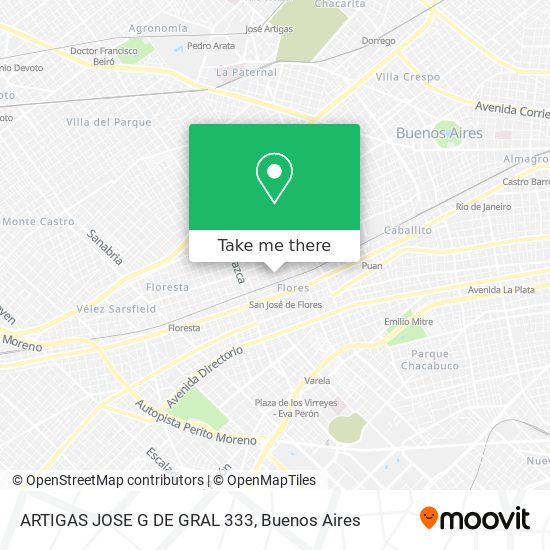 ARTIGAS  JOSE G  DE  GRAL  333 map