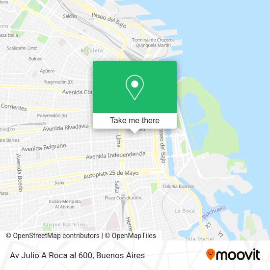 Mapa de Av  Julio A  Roca  al 600