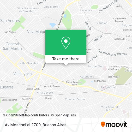 Av  Mosconi al 2700 map