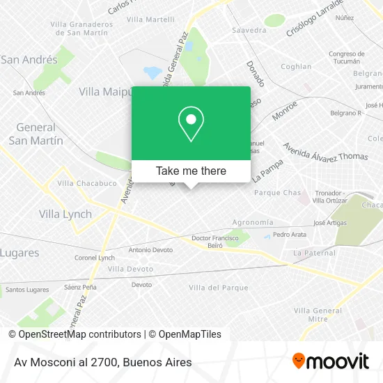 Mapa de Av  Mosconi al 2700