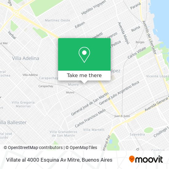 Villate al 4000 Esquina Av  Mitre map