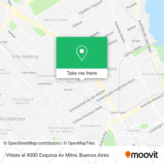 Villate al 4000 Esquina Av  Mitre map