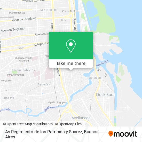 Av  Regimiento de los Patricios y Suarez map