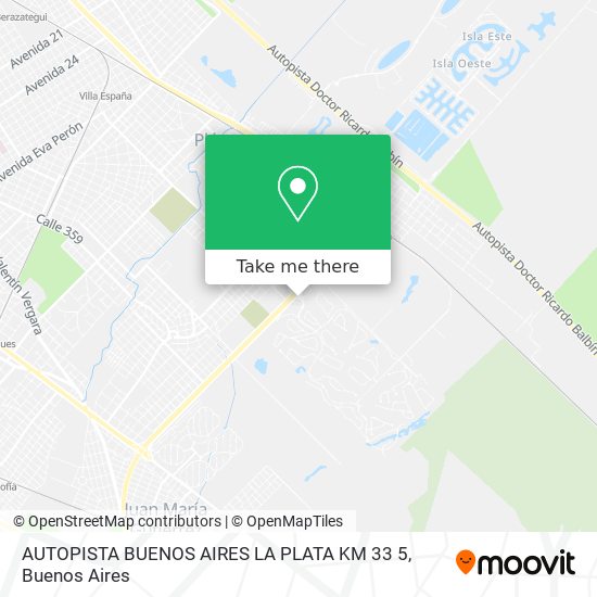 AUTOPISTA BUENOS AIRES LA PLATA KM 33 5 map