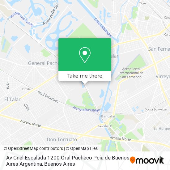 Av  Cnel  Escalada 1200  Gral  Pacheco  Pcia de Buenos Aires  Argentina map