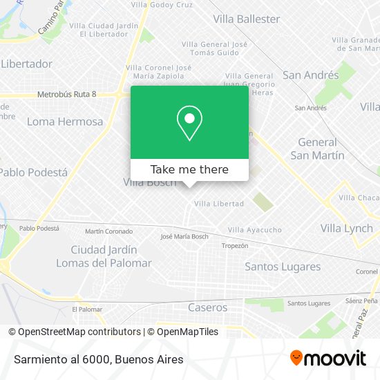 Sarmiento al 6000 map
