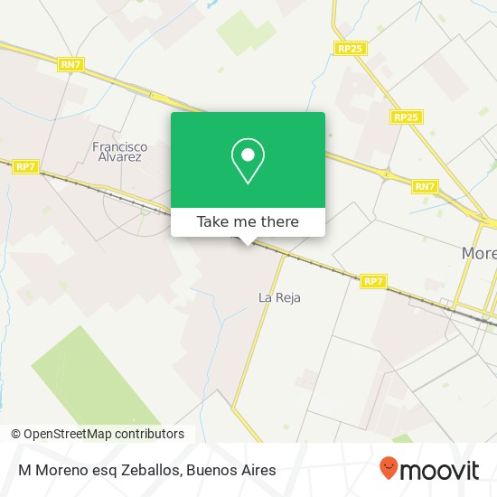 Mapa de M Moreno esq Zeballos