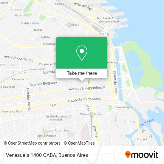 Venezuela 1400 CABA map