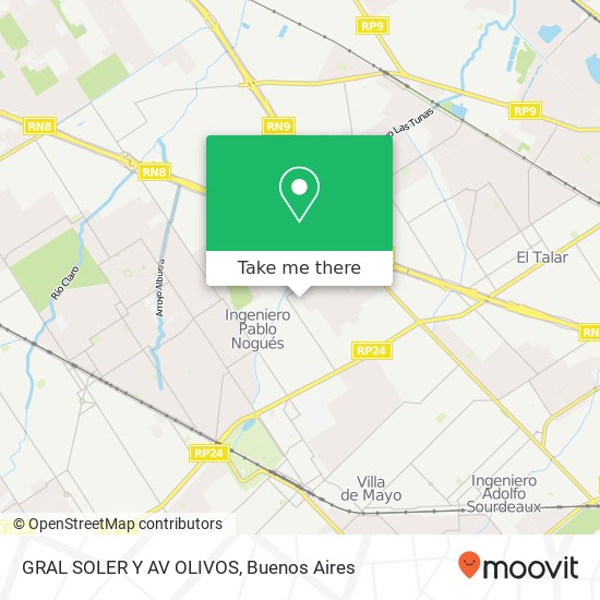 GRAL  SOLER Y AV  OLIVOS map