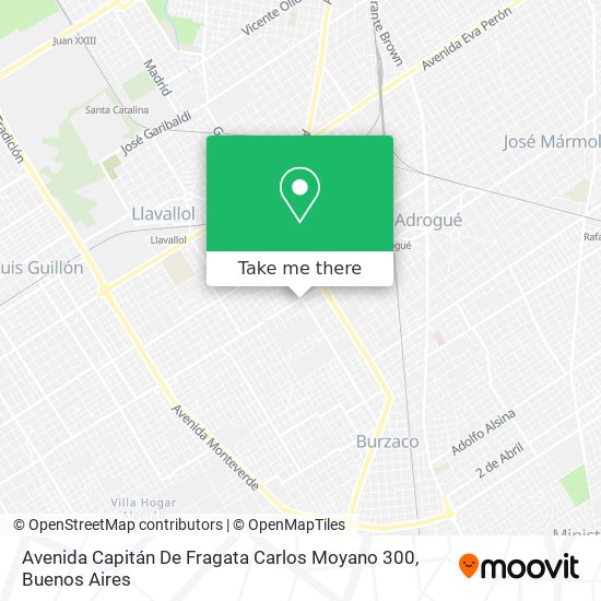 Mapa de Avenida Capitán De Fragata Carlos Moyano 300