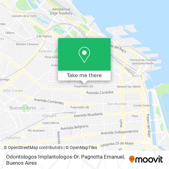 Odontologos Implantologos-Dr. Pagnotta Emanuel map