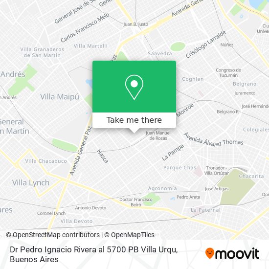 Dr  Pedro Ignacio Rivera al 5700   PB   Villa Urqu map