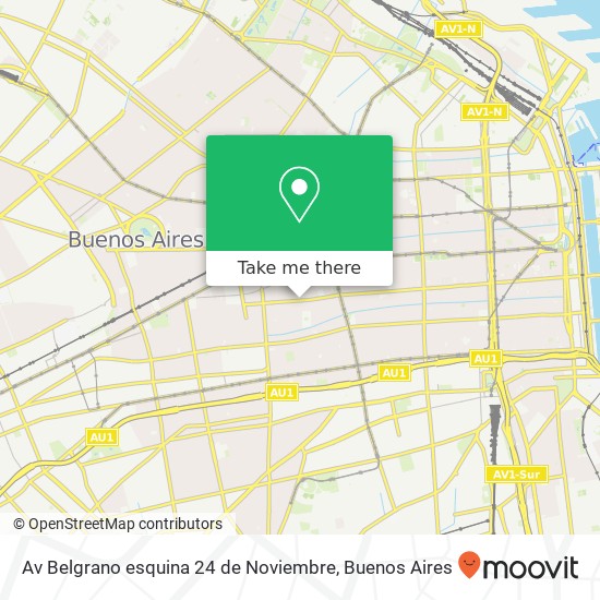 Av  Belgrano  esquina 24 de Noviembre map