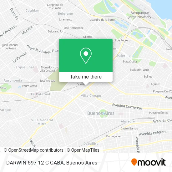 Mapa de DARWIN 597 12 C   CABA