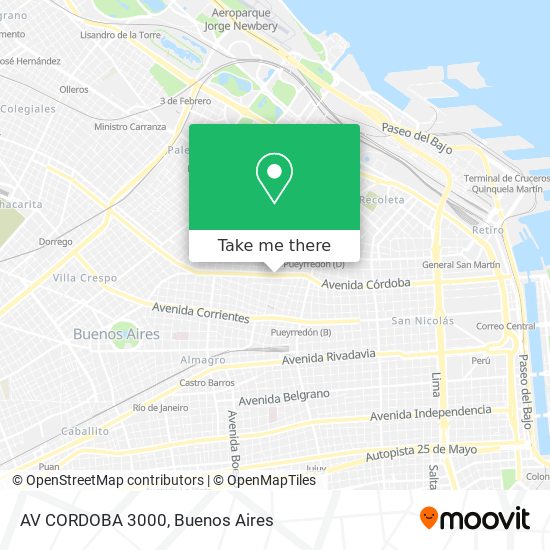 AV  CORDOBA 3000 map