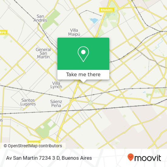 Av San Martin 7234 3 D map