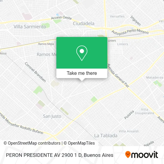 PERON  PRESIDENTE AV 2900 1 D map