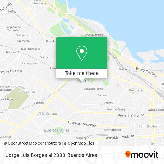 Jorge Luis Borges al 2300 map