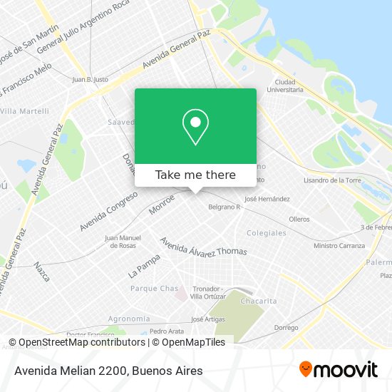 Avenida Melian 2200 map