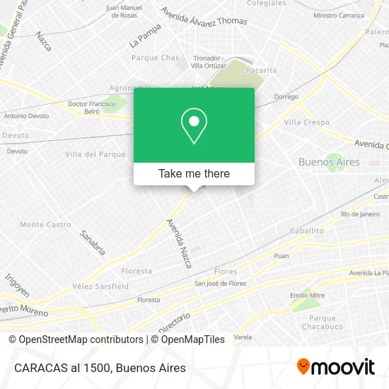 Mapa de CARACAS al 1500