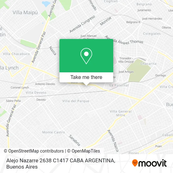 Alejo Nazarre 2638  C1417 CABA  ARGENTINA map