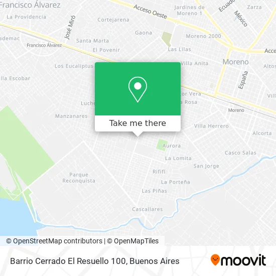 Barrio Cerrado El Resuello 100 map