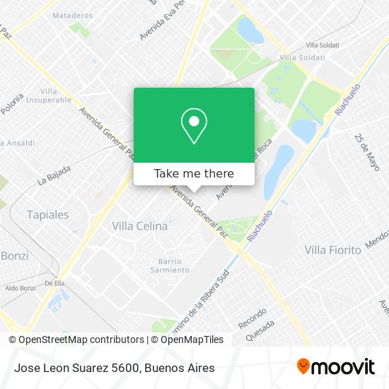 Jose Leon Suarez 5600 map